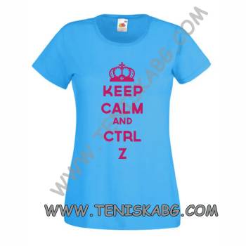 Image 1 of Fruit of the Loom Тениска с надпис - Keep calm
