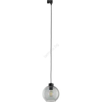 TK Lighting Пендел за релсова система CUBUS 1xE27/15W/230V черен/опушен черен (TK10666)
