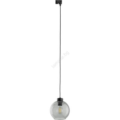 TK Lighting Пендел за релсова система CUBUS 1xE27/15W/230V черен/опушен черен (TK10666)
