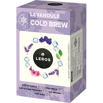 Leros Levandule Cold Brew bylinný čaj 20 sáčků