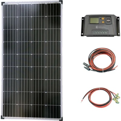 Solartronic Пълен комплект 1x130W соларен панел, контролер, кабели и букси (SET130M)