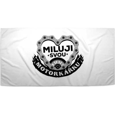 SABLIO Ručník - Miluji svou motorkářku 50x100 cm