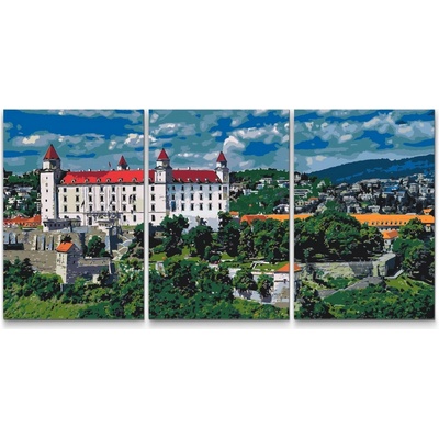 Painting Queens Painting Queens Bratislavský hrad sada 3 ks 60 x 80 cm bez rámu PBNSET/03BRATISLAVACASTLE/60 x 80_60 x 80_60 x 80/WO