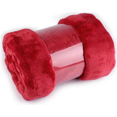 Deka bubble fleece 150x200 cm červená 1 ks