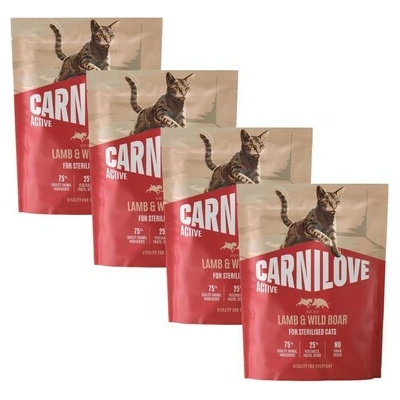 CARNILOVE Active Cat Lamb and Wild Boar Sterilised 4 x 400 g