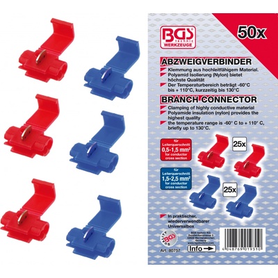 Souprava odbočovacích spojek BGS 80757 | 50dílná BGS80757