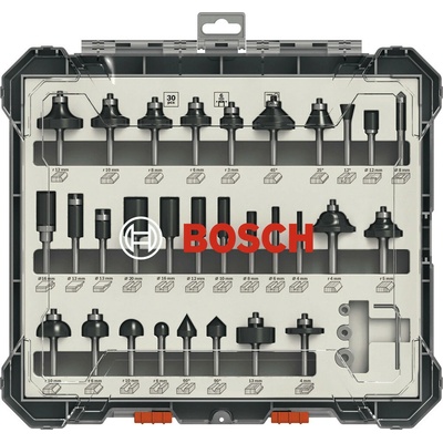 Bosch 30-dielna zmiešaná súprava fréz stopka 6 mm 2607017474