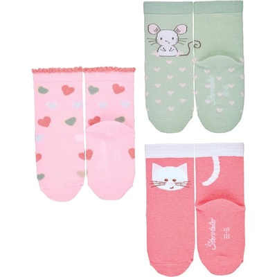 Sterntaler Детски чорапи за момиче Sterntaler - 17/18 размер, 6-12 месеца, 3 чифта (8322123-400)