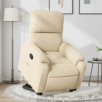 vidaXL 11461.3204933 Zvedací polohovací krémové tkanina z mikrovlákna
