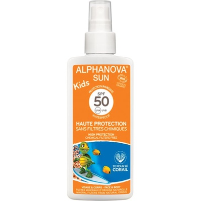 Alphanova Слънцезащитно мляко за деца Alphanova Kids - Sun, Спрей, SPF 50, 125 g