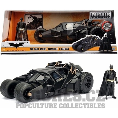 Jada Toys Batman The Dark Knight Diecast Model 1/24 2008 Batmobile s figurkou