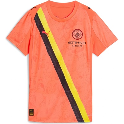 PUMA Детско вратарско горнище Puma x KidsSuper Manchester City Goalkeeper Shirt 2025 2026 Womens - Neon Sun