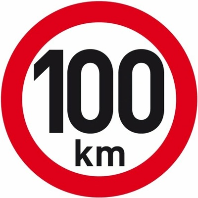Reflexná samolepka rýchlosť 100 km, priemer 200 mm