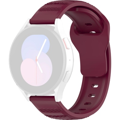 Techsuit Каишка за Samsung Galaxy Watch 4/5/Active 2, Huawei Watch GT 3 (42mm)/GT 3 Pro (43mm) - Каишка за часовник (W050) - Bordeaux