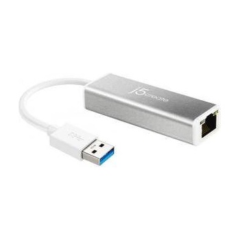 j5create Мрежова карта J5 Create JUE130, USB 3.0 - LAN, 10/100/1000 Mbps, Сребриста, J5-JUE130