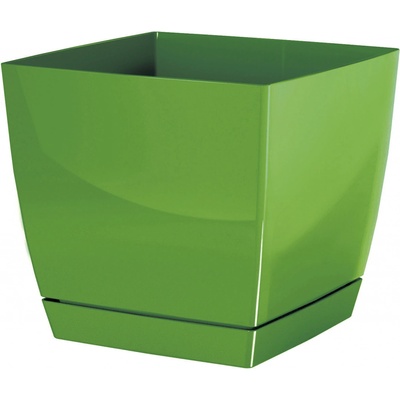 Prosperplast Kvetináč COUBI SQUARE P s miskou olivový 21cm