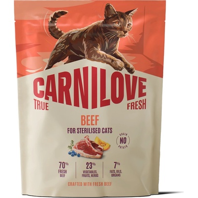 CARNILOVE TRUE FRESH Cat Dry Beef for Sterilised Adult All Breeds 400 g