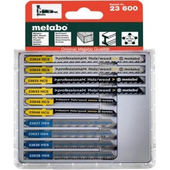 METABO Sada plátků pro přímočaré pily 3, kov, dřevo, plast, 10dílná