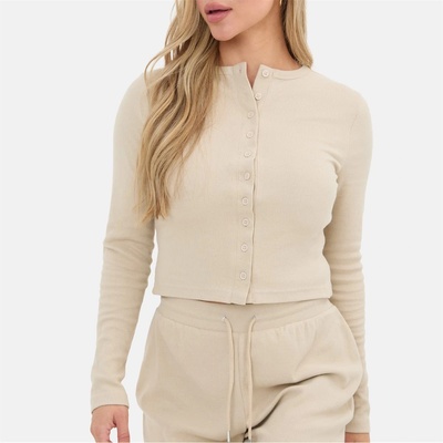 I Saw It First Фланелка с дълъг ръкав I Saw It First Button Front Long Sleeve Top - Stone