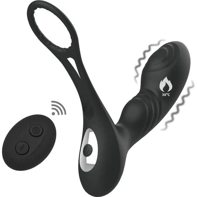 Hot Basic X Nero stimulátor prostaty na dálkové ovládání černý
