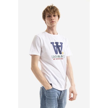 Wood Wood Памучна тениска Wood Wood Ace Typo T-shirt в бяло с принт (10285700.2222)