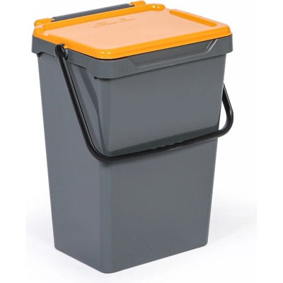 ArtPlast Plastový odpadkový kôš na triedenie odpadu, sivá + žltá, 35 l