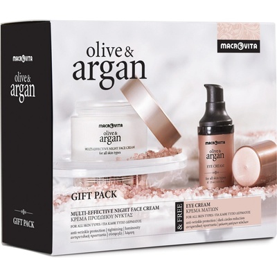 Macrovita Olive & Argan Gift set night cream + eye cream mini - Darčekový set nočný krém a očný krém mini 50 ml + 15 ml