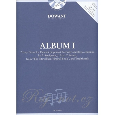 Album Vol. I. 7 Easy Pieces for Descant Soprano Recorder and Basso Continuo + CD / zobcová flauta + klavír
