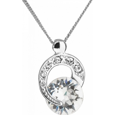 Pavona Stříbrný s krystaly Preciosa bílý kulatý 32048.1 crystal