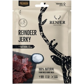 Renjer Sušené sobie mäso Reindeer Jerky morská soľ 15 x 25 g