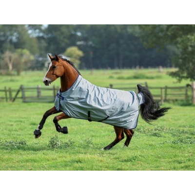 Bucas Výběhová deka Power Turnout Light High Neck silver