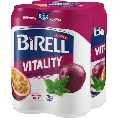 Birell Vitality Maracuja a Maté 0,0% 0,5 l (plech)