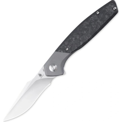 Kizer Manganas Grazioso Frame Lock Knife, Titanium & Carbon Fiber - Ki4572A1