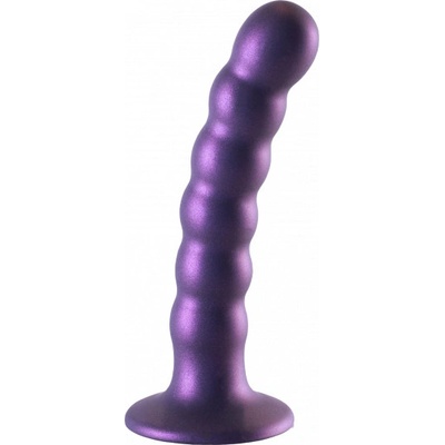 Ouch! Beaded Silicone G-Spot Dildo 6,5"/16,5 cm Purple