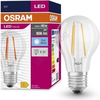 OSRAM LEDVANCE Value Clas A 60 6.5W E27 (4058075288645)