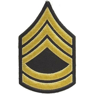 Nášivka: Hodnost US ARMY rukávová Sergeant First Class černá | žlutá
