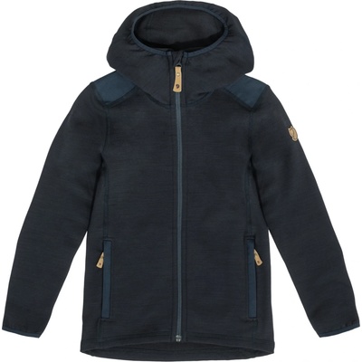Fjällräven Детско поларено яке Fjällräven Kid's Keb Fleece Hoodie Wool jacket - Dark Navy - размер 146 (EU) (703-2021-0216)