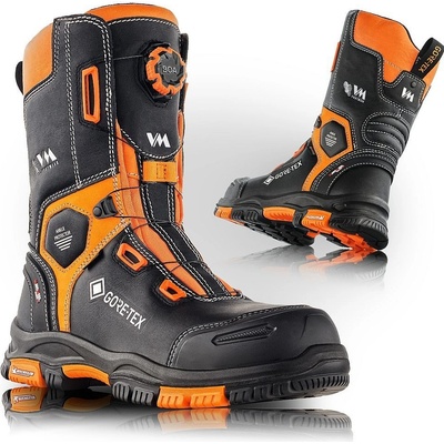 VM Footwear CONNECTICUT 7790-S7L poloholeňová Černá/oranžová