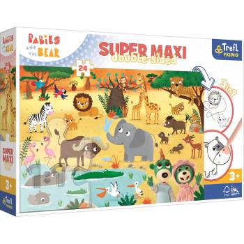 Trefl - Puzzle Treflíci v ZOO 24 maxi - obojstranné - 1 - 39 piese