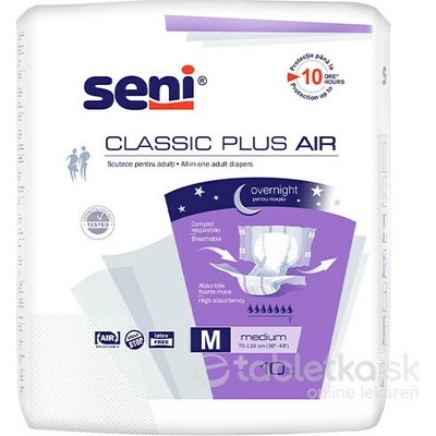 Seni CLASSIC PLUS AIR Medium plienkové nohavičky 10 ks