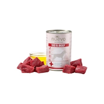 nuevo Dog Sensitive Beef - Консервирана храна за кучета с телешко месо при стомашни проблеми или алергии, 400 гр