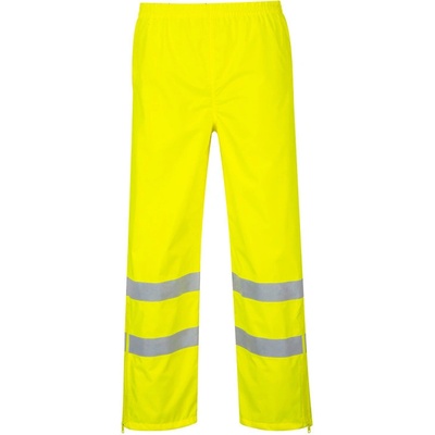 PortWest kalhoty S487 Hi-Vis do pasu nepromokavé reflexní Žlutá