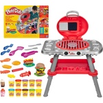 Play-Doh barbecue party toy, barbecue station with shapes, accessories and 6 cans of dough for crafts, grilling and cooking, kitchen toys, craft set and exciting for ages 3 and up - G0500