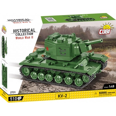 COBI 2731 World War II Ruský těžký tank Kliment Voroshilov KV-2 1:48 – Zbozi.Blesk.cz