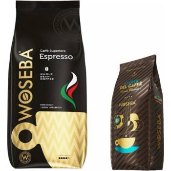 Image 1 of WOSEBA Espresso кафе на зърна 1 кг + подарък Crema Classico мляно кафе