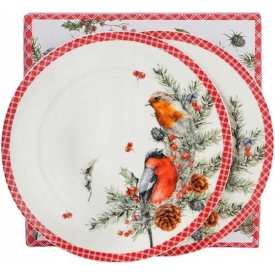 Duo Dezertní talíř Christmas Birds 19 cm
