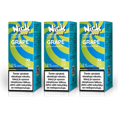 Nick SW GRAPE ICE 10 ml 16 mg 3 ks