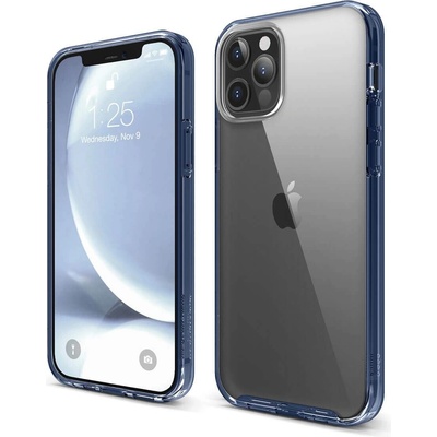 elago Hybrid Case - хибриден удароустойчив кейс за iPhone 12, iPhone 12 Pro (тъмносин)