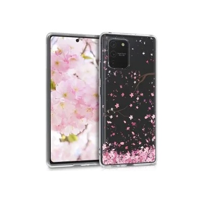 kwmobile Прозрачен калъф с дизайн черешов цвят за Samsung Galaxy S10 Lite - розов