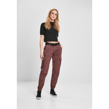 Image 1 of Urban Classics Дамски карго панталон в тъмночервен цвят Ladies High Waist Cargo Pants UB-TB3048-01151 - Тъмночервен, размер 30